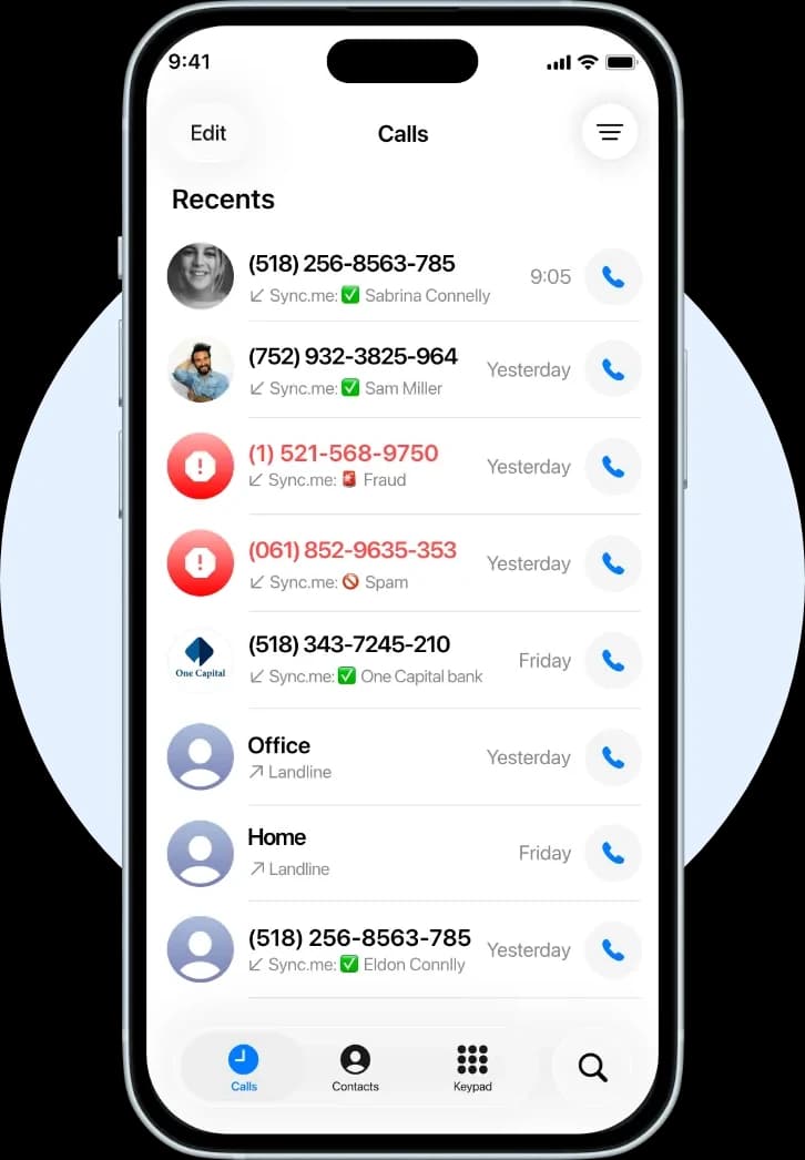 Identify Names in 
Your Call Log