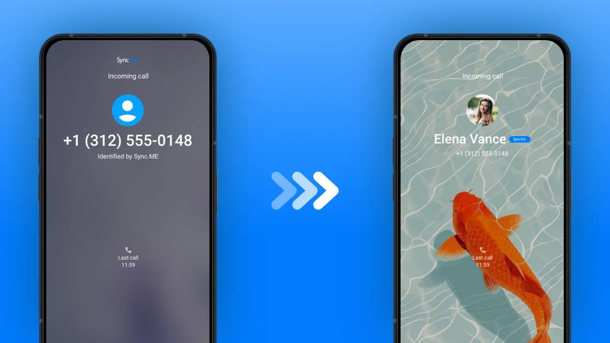 enabling caller id​ from sync.me