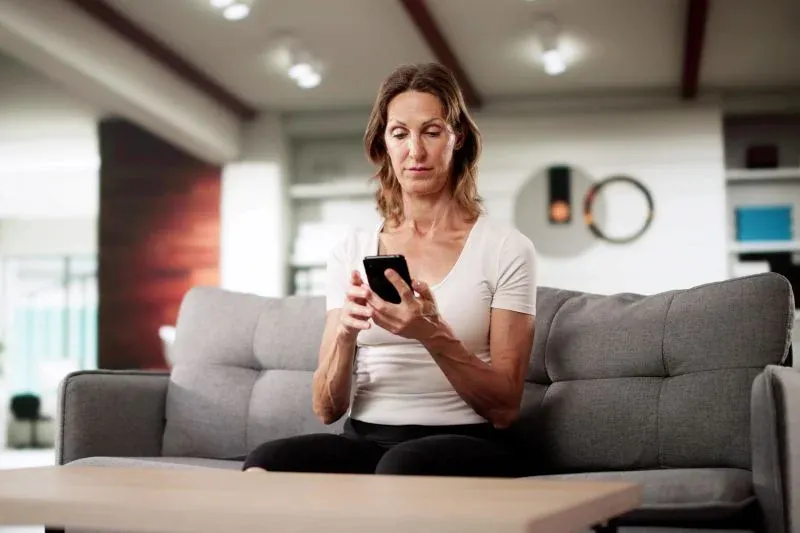 woman searching how to get rid of potential spam calls