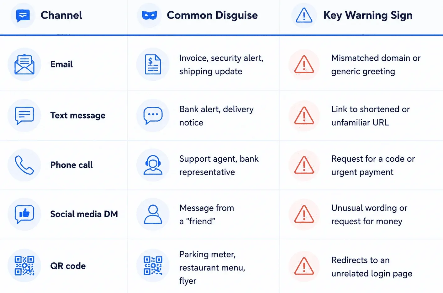 how to prevent phishing table