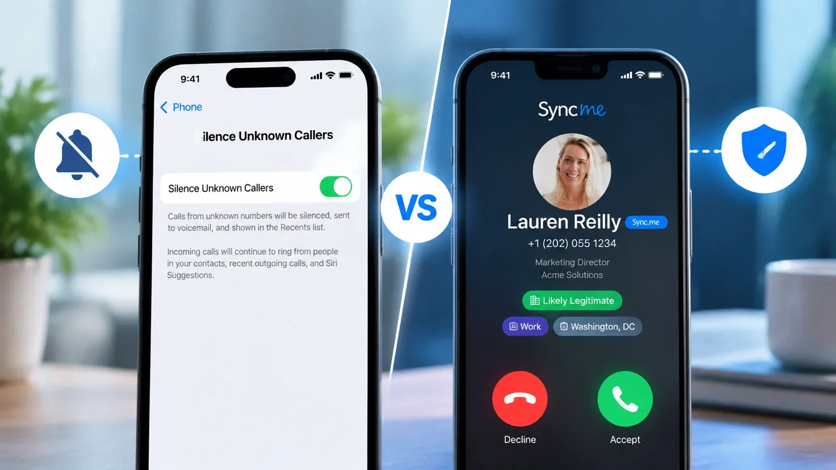 silence unknown callers vs caller ID
